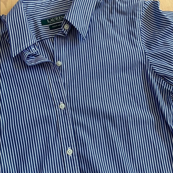 RALH LAUREN STRIPE BUTTON UP - Picture 3 of 5
